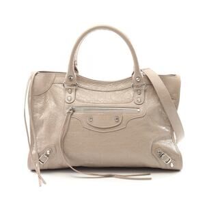 Balenciaga City Handbag Beige Leather